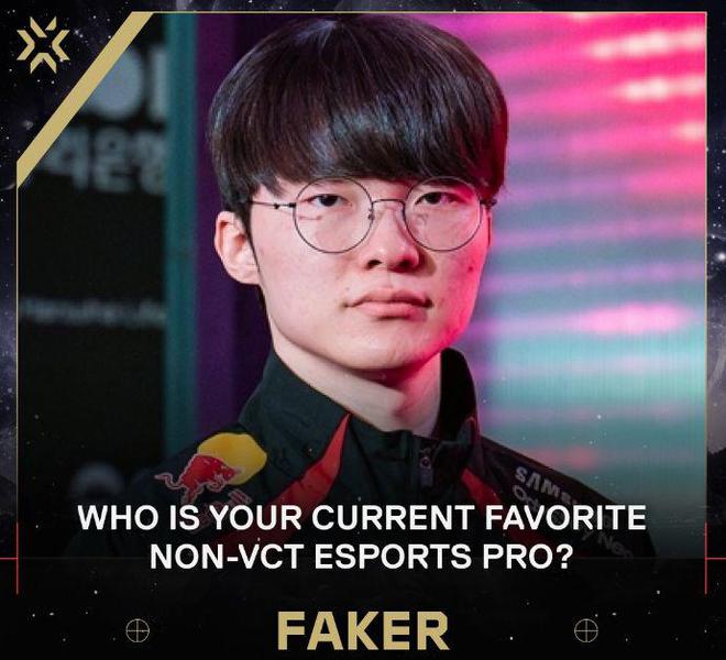 無畏契約最受歡迎的非VCT選手居然是英雄聯(lián)盟的Faker！